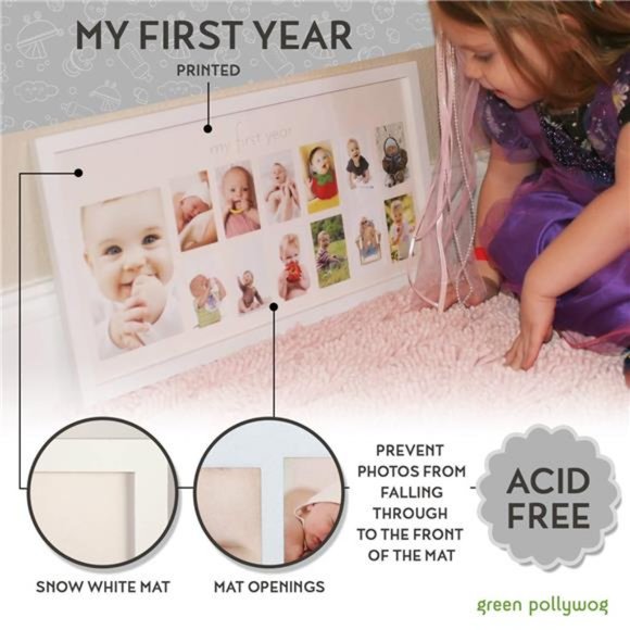 Baby's First Year Frame | 12 Month Picture Frame | Milestone Photo Frame - Picture 6 of 6